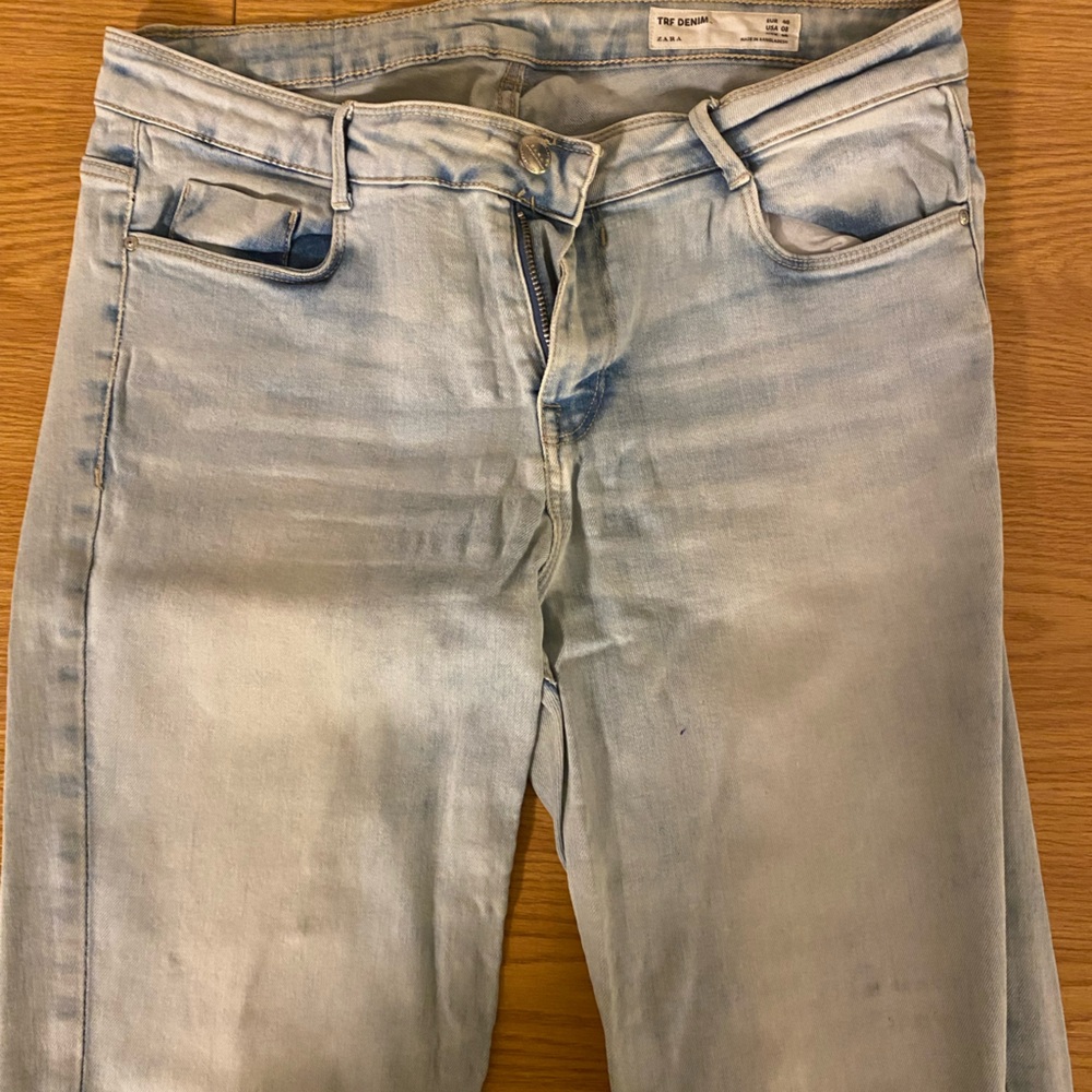 Zara Women's Light Blue Skinny Jeans